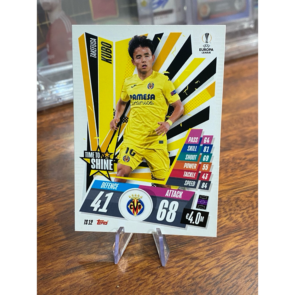 Thẻ Cầu Thủ Takefusa Kubo Topps Match Attax 2019-20 Villarreal CF TIME TO SHINE #TS 12