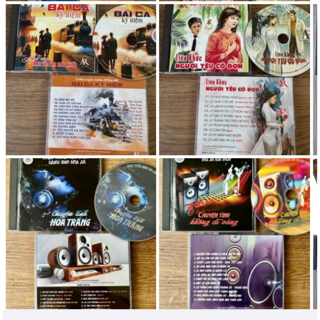 đĩa Cd  Tets loa Ar combo 4cd