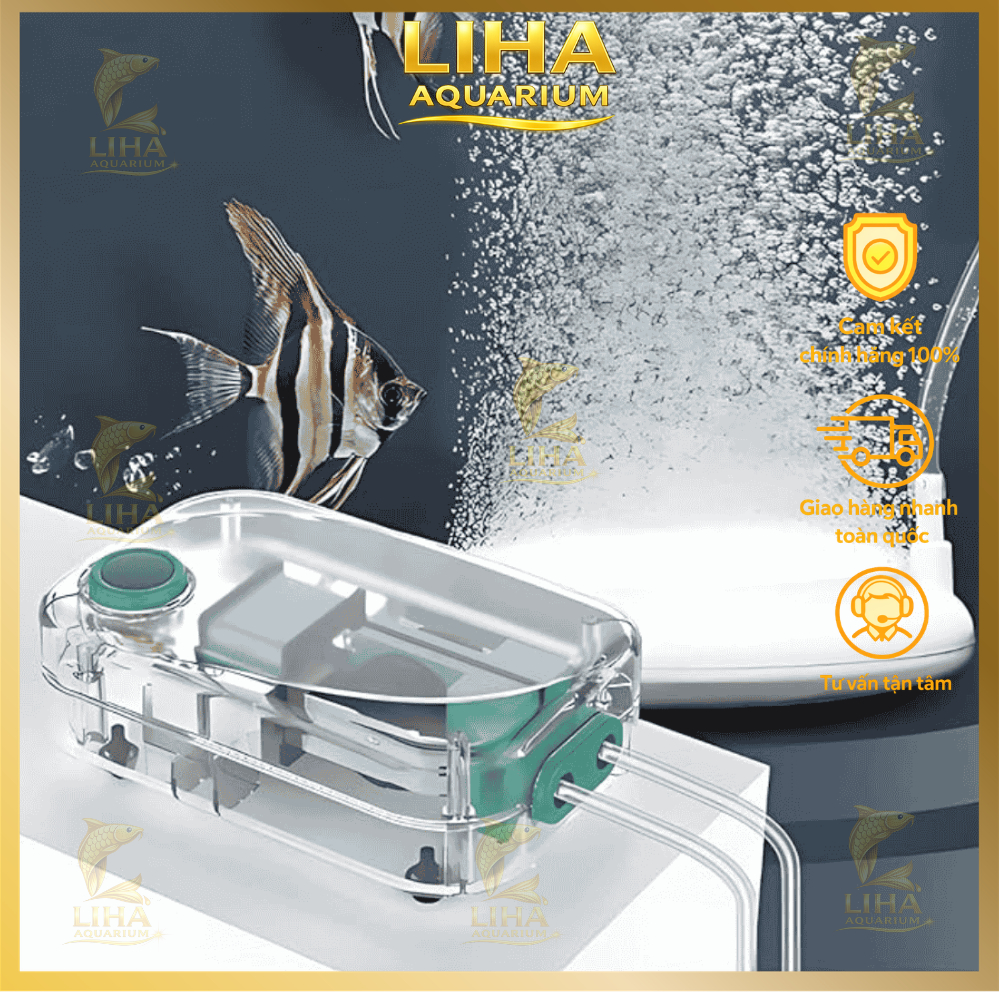 Máy Sủi Oxy Siêu Êm Trong Suốt Sobo AQ-009 / AQ-013 / AQ-016 / AQ-019 Dùng Cho Hồ Cá