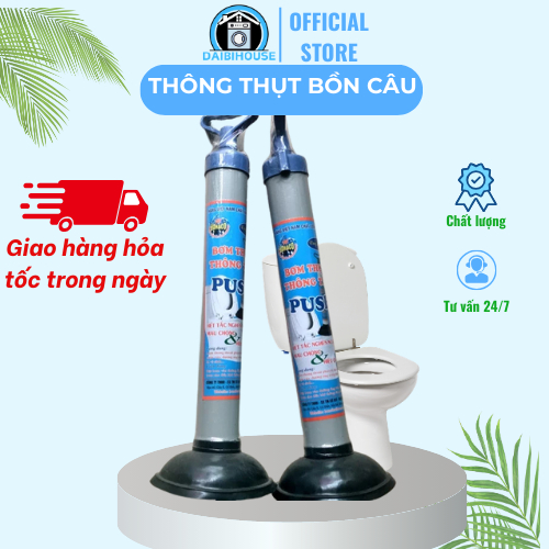 Cây Thông Bồn Cầu, Thông Tắc Bồn Cầu ,Dụng Cụ Thông Tắc Bồn Cầu Nhỏ Gọn, Chất Liệu Nhựa Với Mút Cao Su - DABIHOUSE
