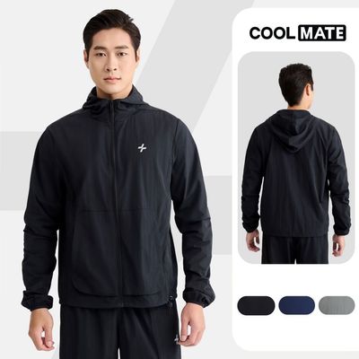 [MUA 2 GIẢM 5%]Áo khoác thể thao nam Track Jacket Windbreaker siêu nhẹ, nhanh khô trượt nước, áo trekking Coolmate