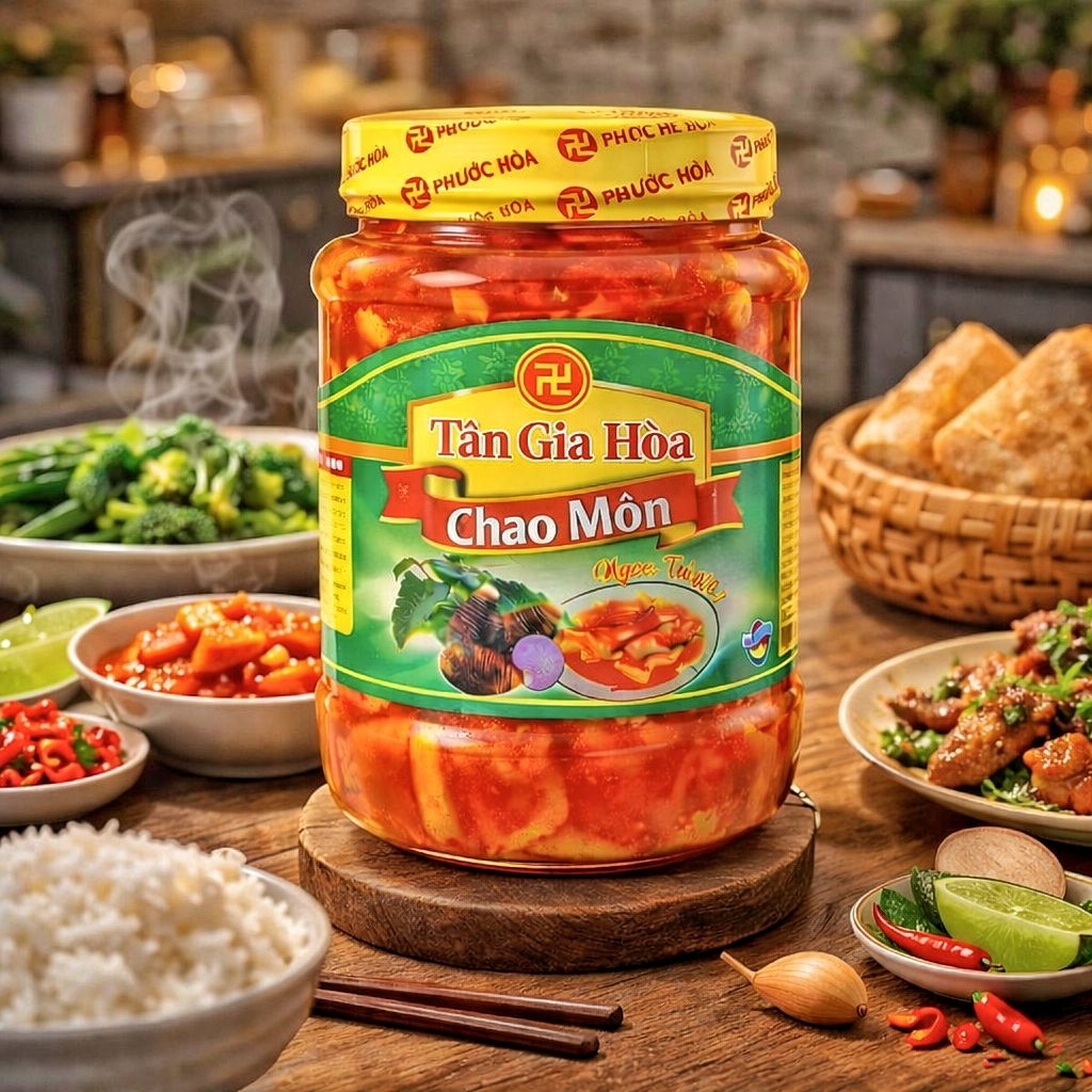 Chao Môn Tân Gia Hoà 800g – Chao Ngon Chấm Rau, Nấu Lẩu, Kho Đậm Vị