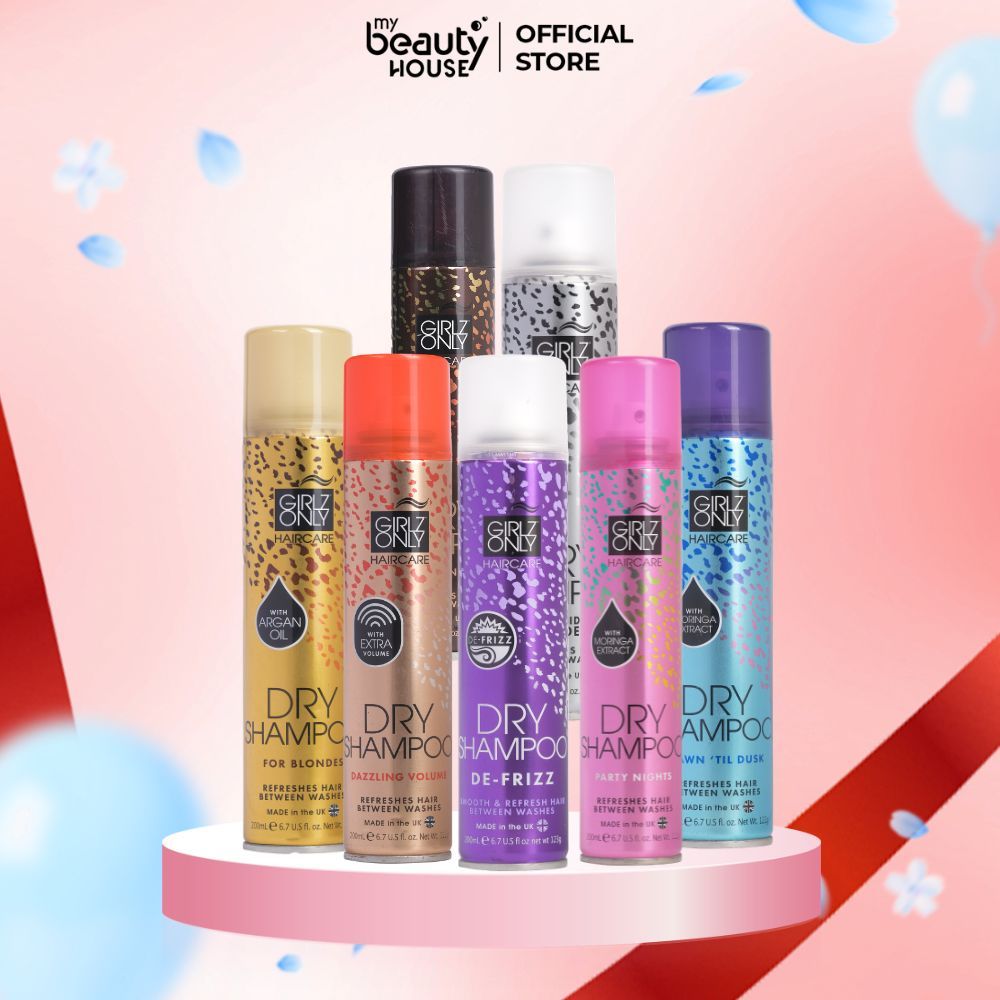[ Girlz Only ] Dầu Gội Khô Dry Shampoo Girlz Only 200ml,  lưu hương dài lâu, phồng tóc gấp đôi chỉ s