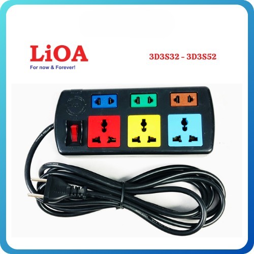 ổ cắm điện lioa 6 lỗ 3m,5m