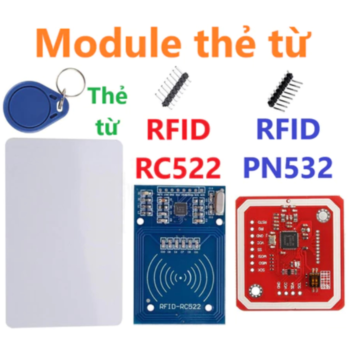 Mô đun đọc thẻ RFID 13.56MHz RC522 MFRC522 NFC MFRC 522 RC 522 Arduino PIC