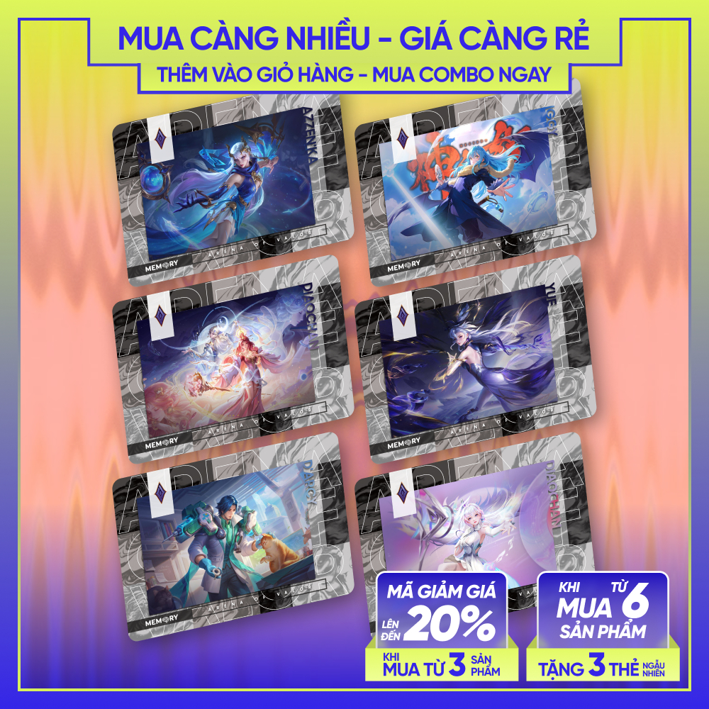 Điêu Thuyền Iggy Yue Diaochan D'Arcy Azzen'Ka | CARD BO GÓC SKIN LIÊN QUÂN MOBILE - ARENA OF VALOR A