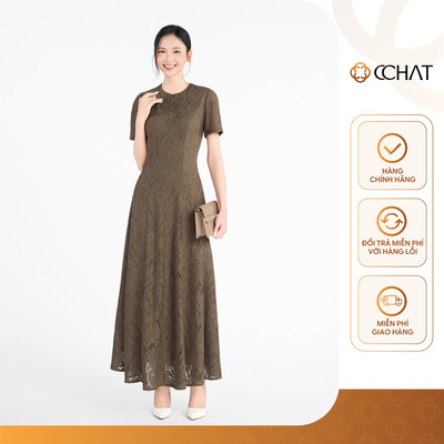 Đầm Nữ 𝐂𝐂𝐇𝐀𝐓 Dáng Suông Ethereal Lace 7 Mảnh Chất Liệu Ren Cao Cấp 25VDR2019ST
