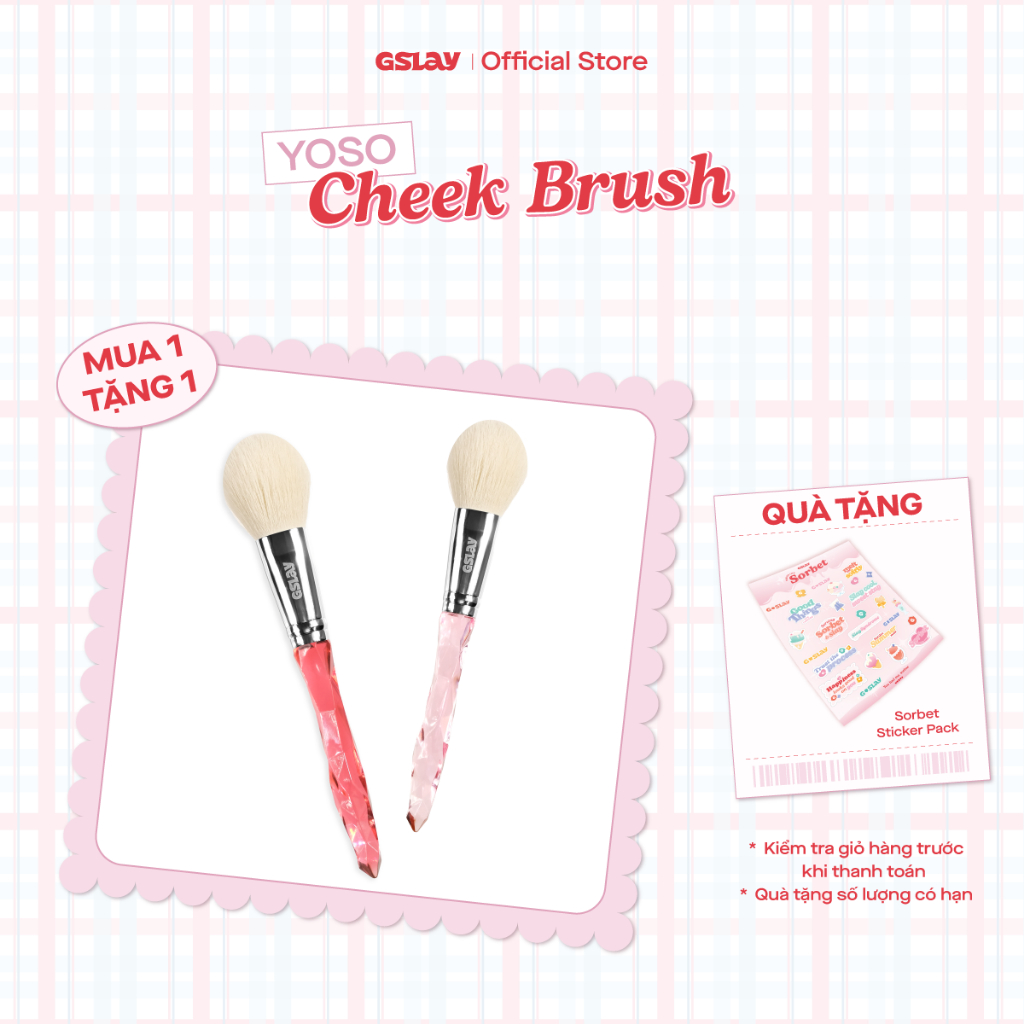 Cọ Má Hồng GSLAY YOSO Cheek Brush lông cọ mềm mượt, tán phấn đều màu 23,5g