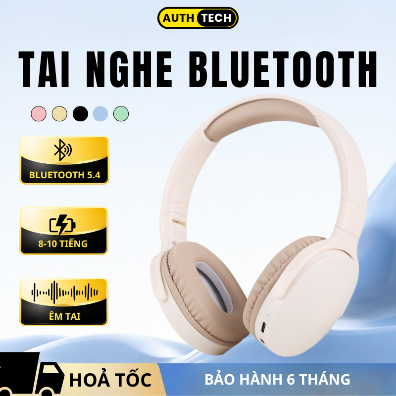 Tai Nghe Không Dây Chụp Tai P2691, Tai Nghe Thời Trang Gấp Gọn Dễ Dàng, Headphone Bluetooth Wireless