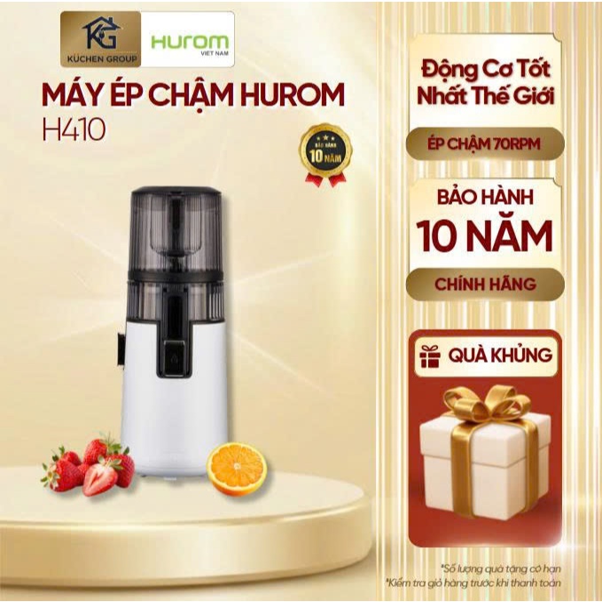 [HUROM] MÁY ÉP CHẬM HUROM H410 - Phân phối bởi Hurom Việt Nam - Bảo Hành Chính Hãng 10 Năm