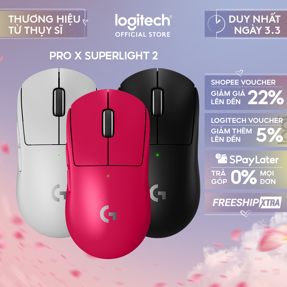[Version 2] Chuột gaming Logitech G PRO X SUPERLIGHT 2 Lightspeed Switch LightForce
