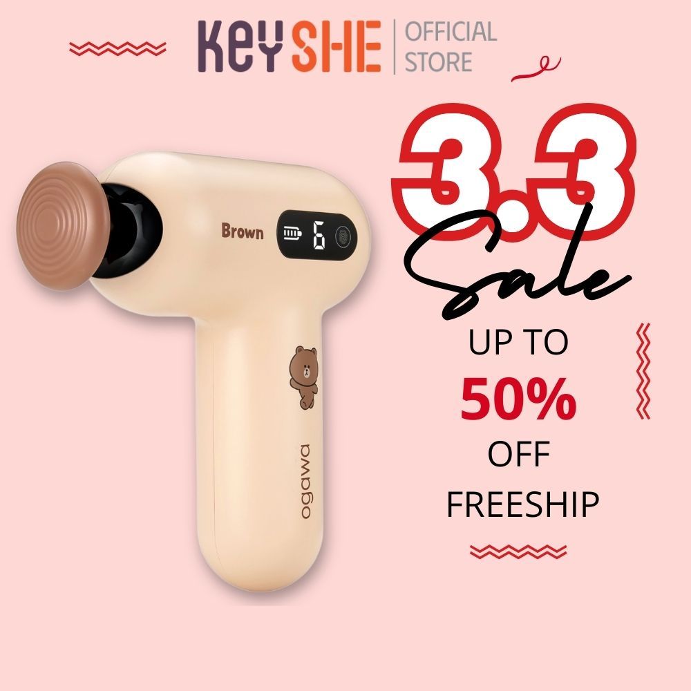 [HOẢ TỐC HCM] Máy massage cầm tay mini màn hình LED chính hãng cảm ứng OGAWA,6 chế độ,cao cấp - Bảo 