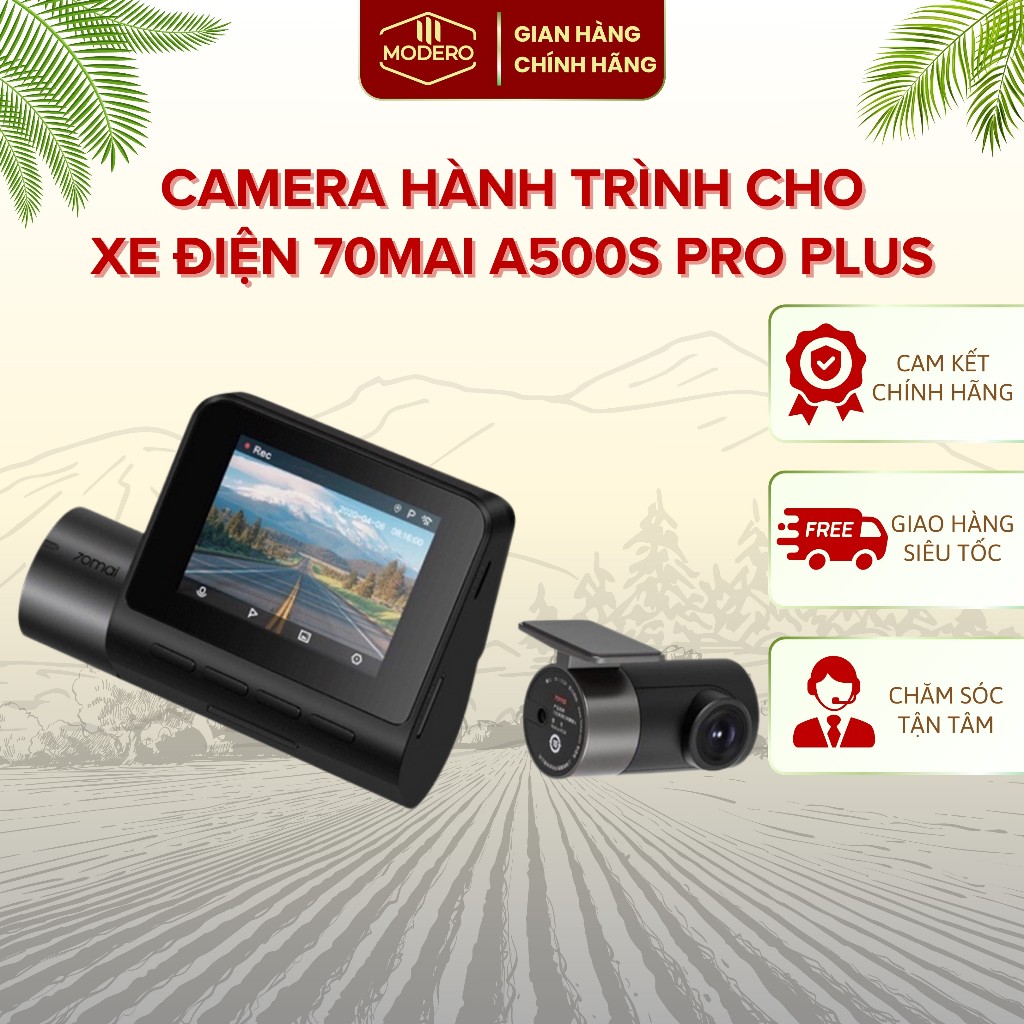 Camera Hành Trình 70mai A500S Pro Plus - Camera Tích Hợp GPS + Glonass, Độ Phân Giải 2.7K, An Toàn