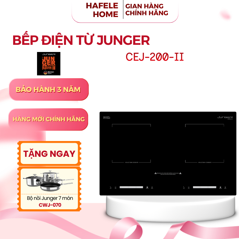 Bếp Từ Đôi Junger CEJ-200-II – Công Suất 4000W – Công Nghệ Inverter Tiết Kiệm Điện - EEH