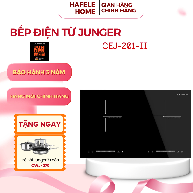 Bếp Từ Đôi Âm Junger CEJ-201-II – Công Suất 4000W – Bảng Điều Khiển Cảm Ứng - EEH