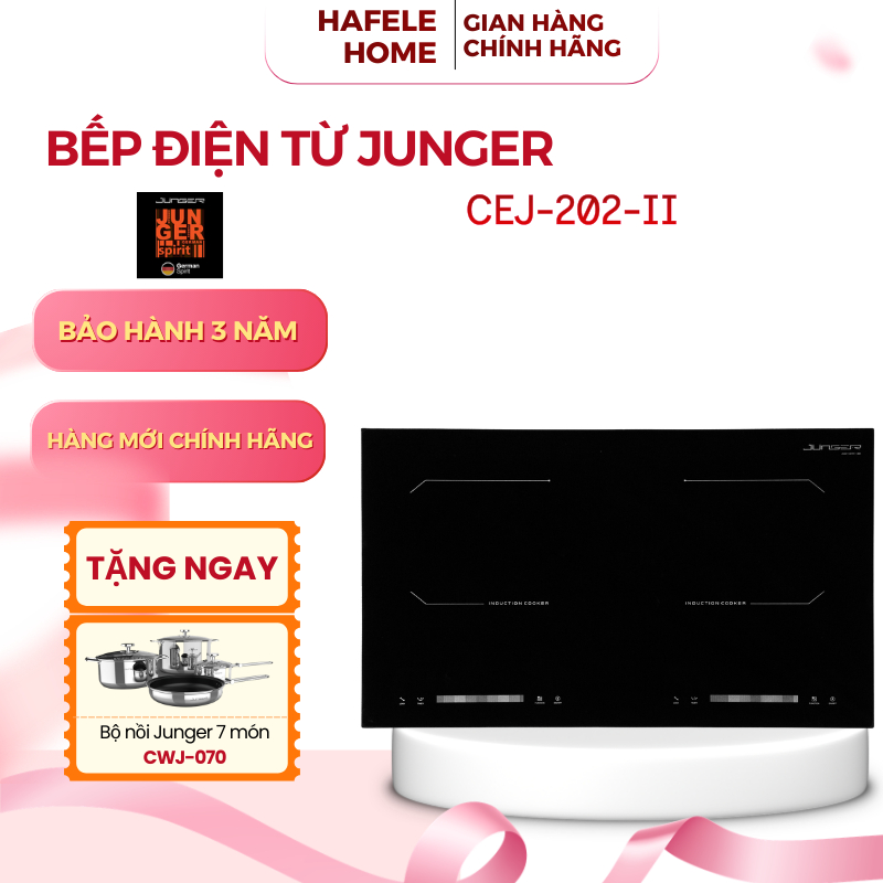 Bếp Điện Từ Đôi Junger CEJ-202-II – Công Suất 4000W – Tự Động Nhận Diện Kích Thước Nồi - EEH