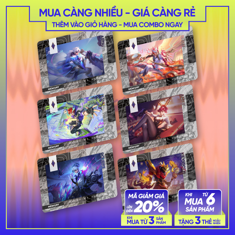 Bijan Amily Arthur Kil'Groth Rourke | CARD BO GÓC SKIN LIÊN QUÂN - ARENA OF VALOR DS