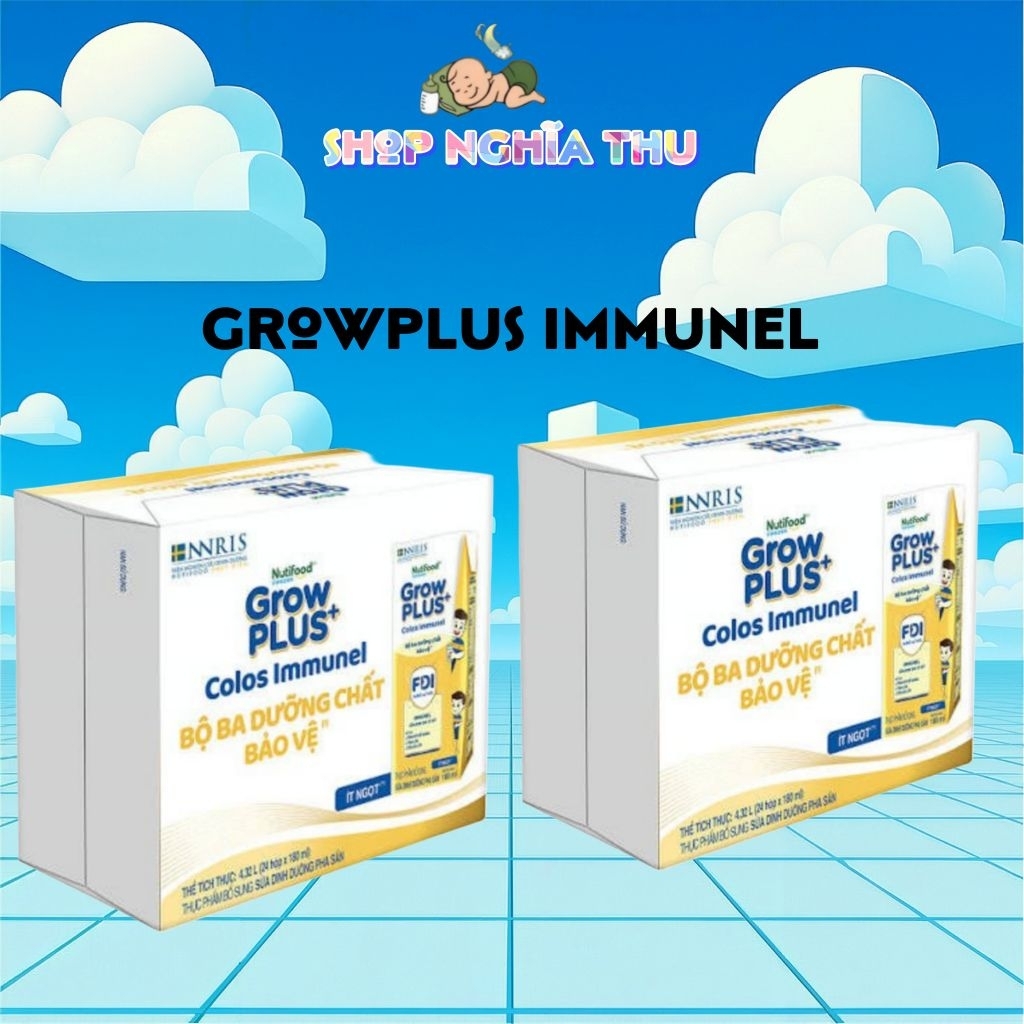 Nutifood Growplus Immunel 110ml/180ml thùng 24 hộp date mới