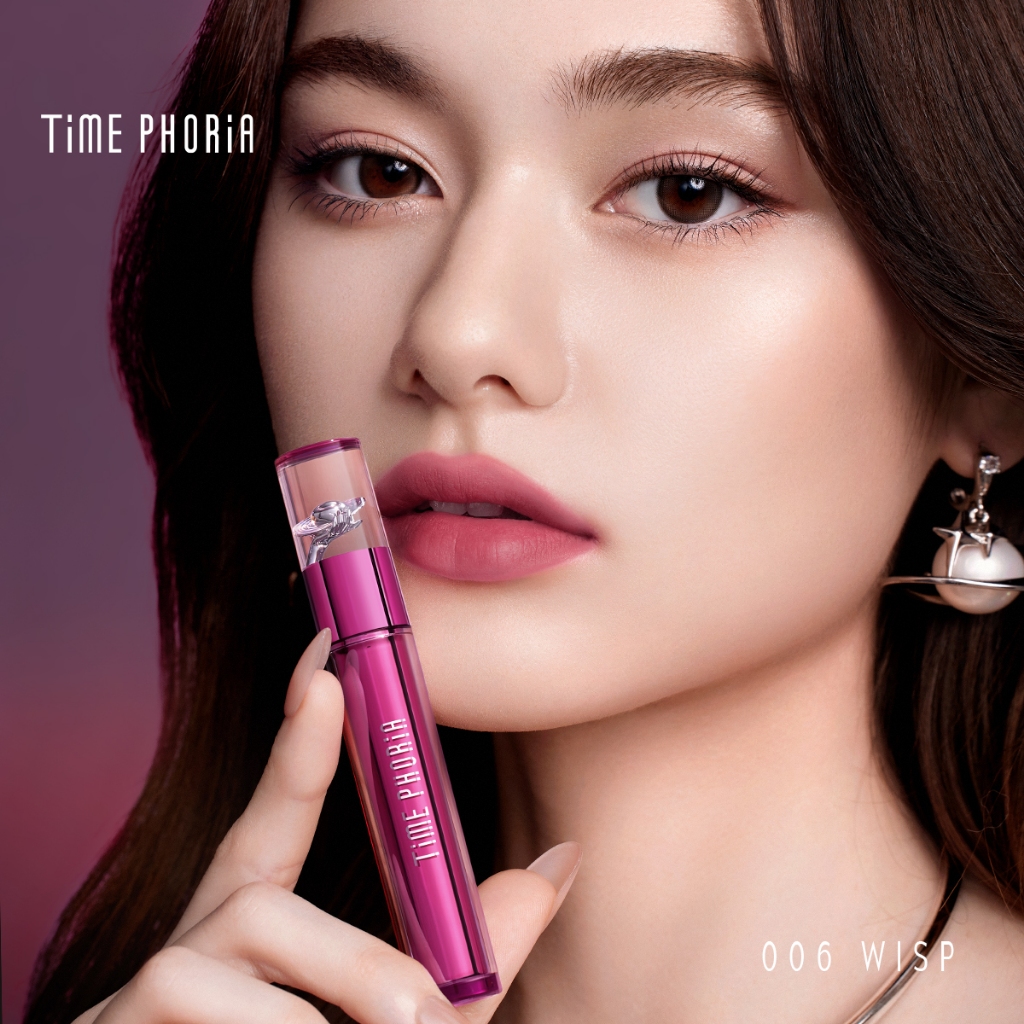[Son tint lì mịn môi Time Phoria chuẩn màu lâu trôi che phủ rãnh môi