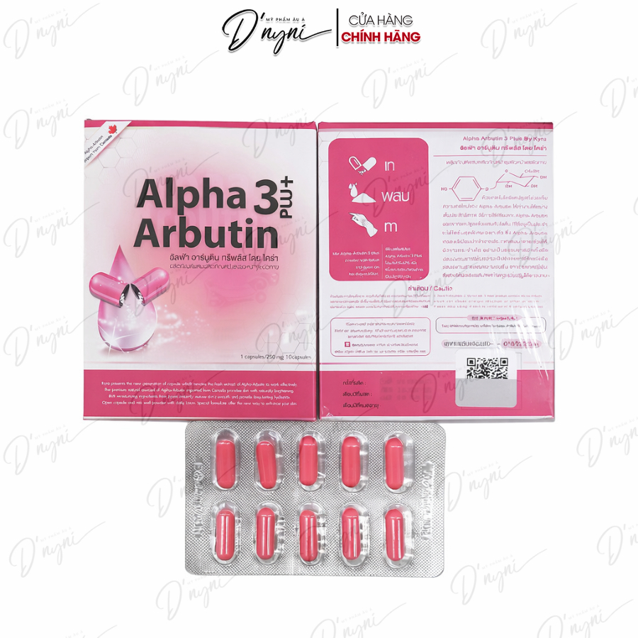 Alpha 3 Plus Arbutin – Bột Mỹ Phẩm Pha Trộn Lotion/Kem Dưỡng Body (Dạng Viên Nang)
