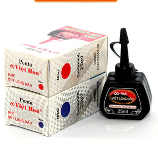 [1 lọ] Mực lông dầu Penta đủ màu ( xanh đen đỏ)