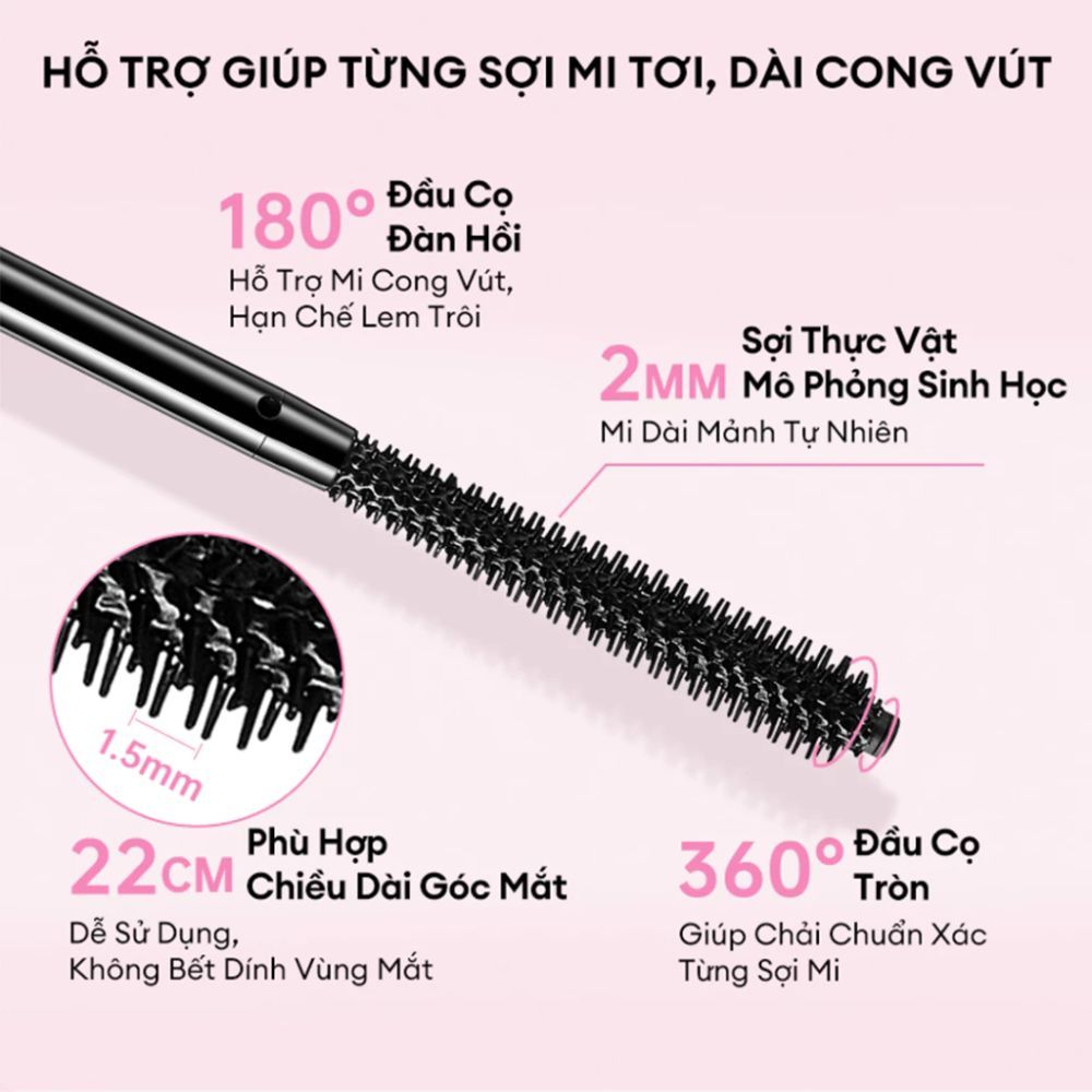 Ảnh 7 của Mascara Colorkey Chuốt Mi Dài Cong Tự Nhiên, Không Bị Lem, Chống Thấm Nước 4.5g