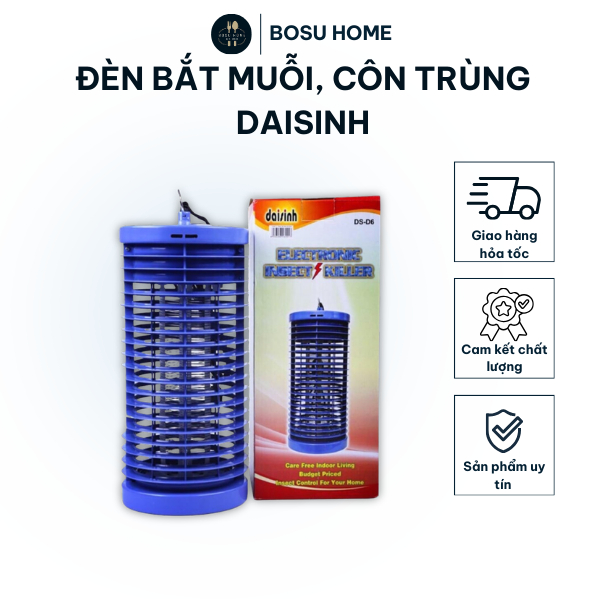 Đèn Diệt Muỗi DaiSinh DS-D6 Chính Hãng, Đèn Bắt Côn Trùng Trong Nhà, Kết Hợp Đèn Ngủ