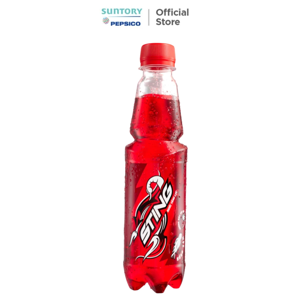 Thùng 24 Chai Nước Tăng Lực Sting Dâu (330ml/chai)