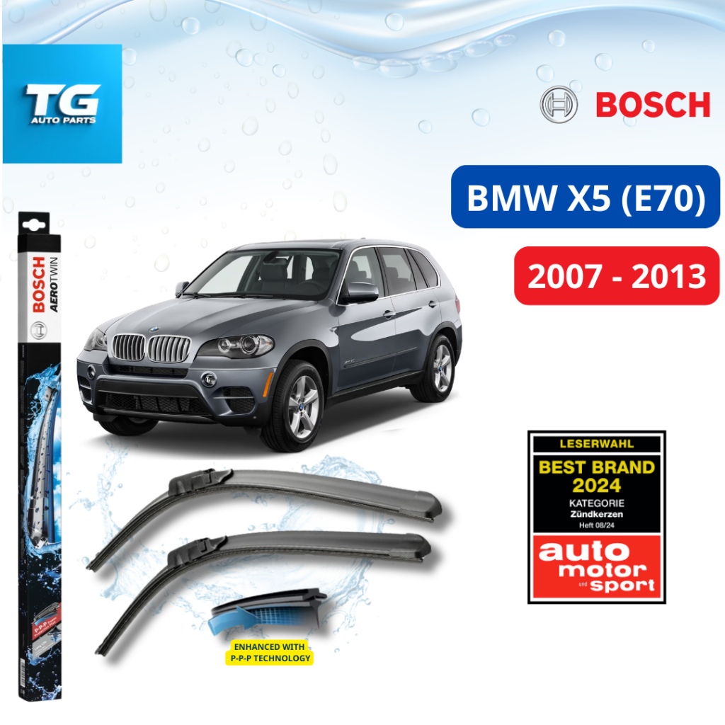 BỘ GẠT MƯA XE BMW X5 (E70) BOSCH AEROTWIN CAO CẤP ĐỜI XE TỪ 2007-2013