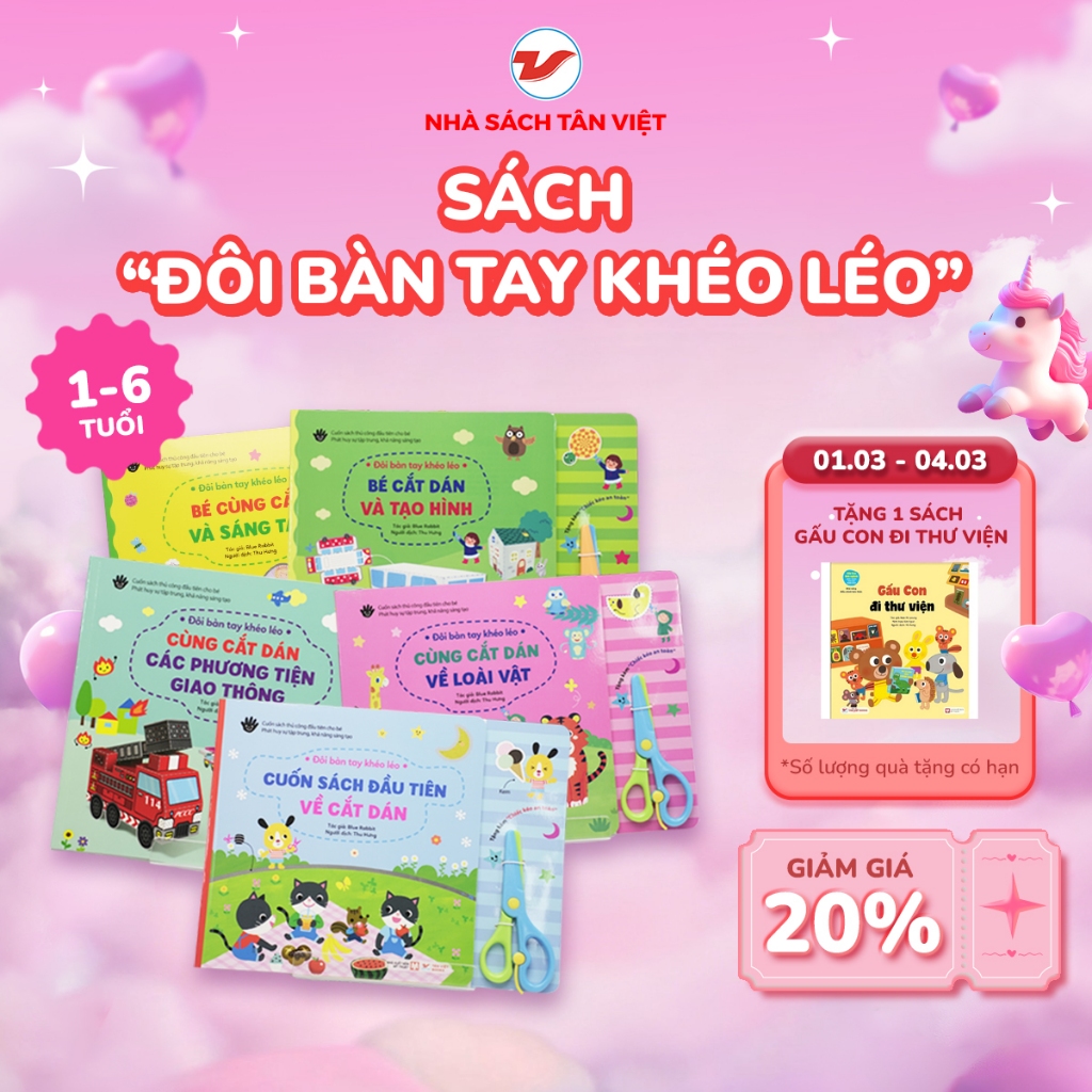 Sách Đôi Bàn Tay Khéo Léo Tân Việt Books - Hỗ Trợ Bé Rèn Sự Khéo Léo, Sáng Tạo Và Tư Duy Thực Hành(Ngẫu Nhiên)