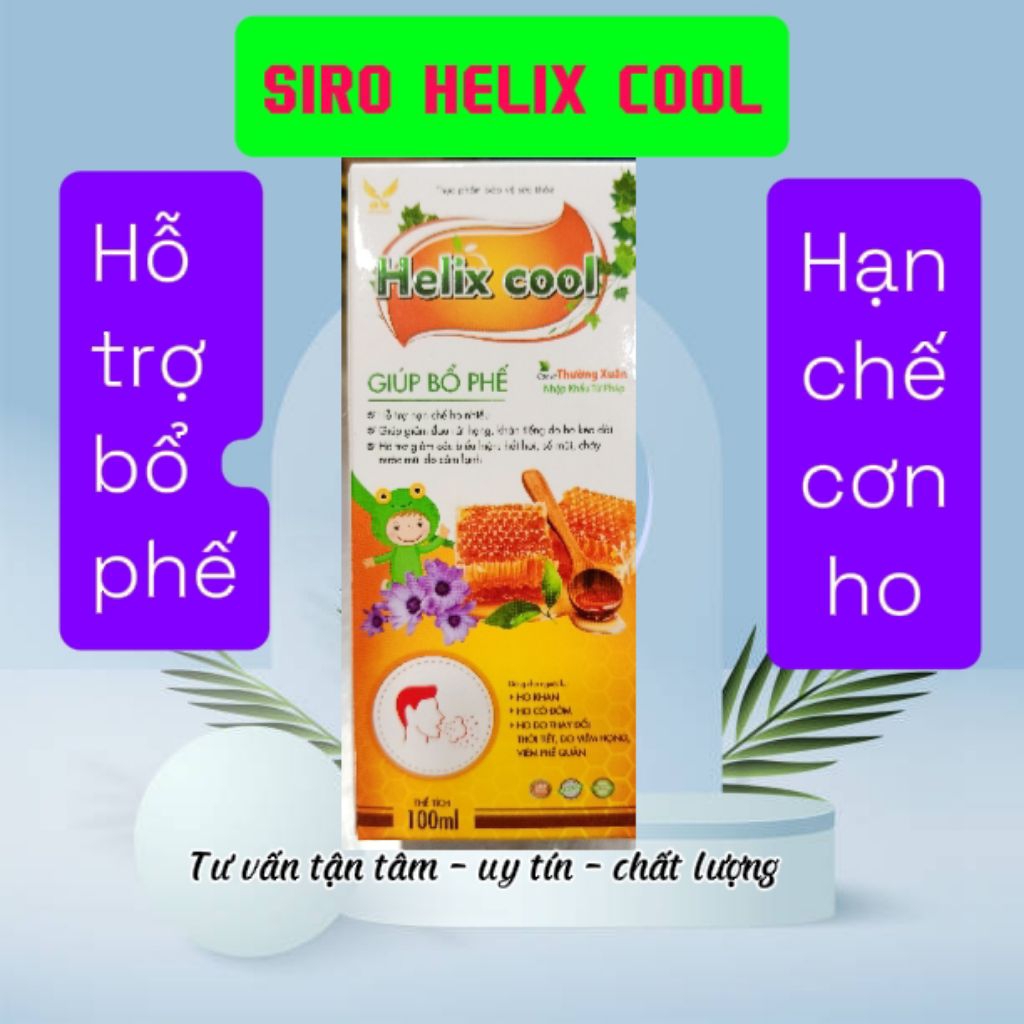 ✅[chính hãng]Siro ho Helix cool giúp bổ phế, hạn chế ho nhiều( chai 100ml)