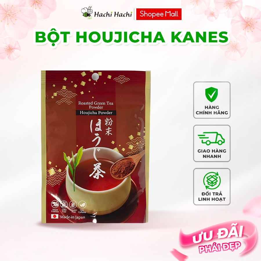 Bột trà rang Houjicha Nhật Bản Kanes 50g - Hachi Hachi Japan Shop