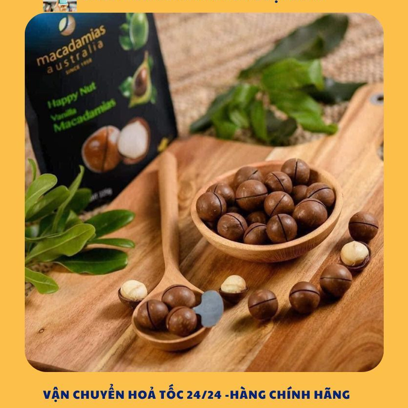 Hạt MACCA Nội địa Úc 225gr, Hàng Chuẩn Úc,Hạt Macca Úc nứt vỏ tự nhiêngg