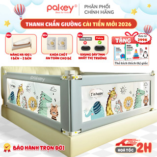 [HỎA TỐC] Thanh Chắn Giường PAKEY Chính Hãng, Thanh Chặn Giường An Toàn Cho Bé Nâng Hạ 1-2 Bên Tiện Lợi