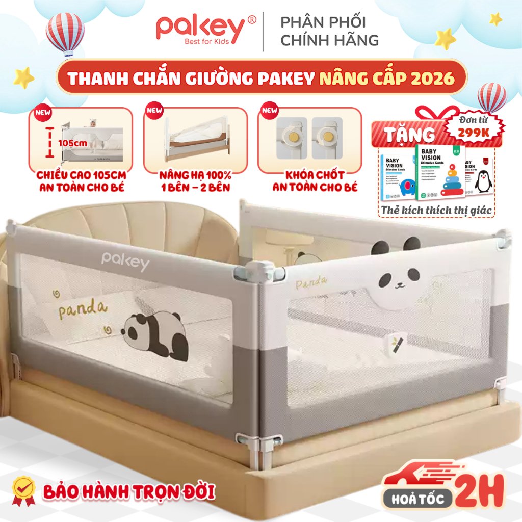 [MỚI] Thanh Chắn Giường Cao Cấp Cho Bé PAKEY - Thanh Chặn Giường S1 Mẫu Mới Cải Tiến Chiều Cao Đến 1