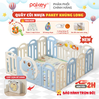 [SIÊU TỐC 2H] Quây Cũi Nhựa Gấp Gọn PAKEY +TẶNG Thảm + Bóng + Giỏ, Bảo Hành Trọn Đời Quây Nhựa Chắc Chắn Cao 60cm