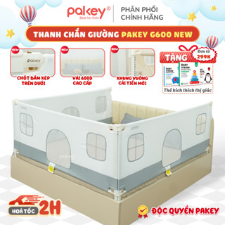[NEW 2026] Thanh Chắn Giường Mẫu Mới Độc Quyền Pakey G600, Khóa Bấm Kép Trên Dưới Mạ Vàng, Vải 600D Mềm Mịn Chống Bẩn