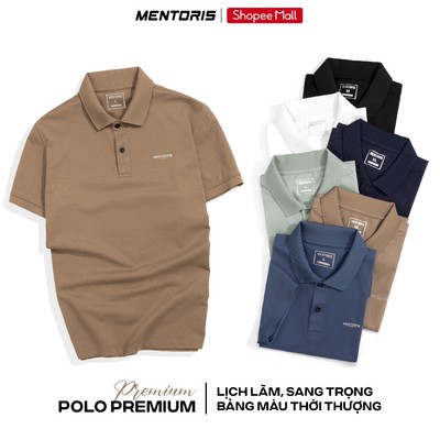 Áo Polo Nam MENTORIS Vải Cotton Mềm Mịn, Form Regular Fit, Thoáng Khí, Phong Cách Basic MCPS25S018