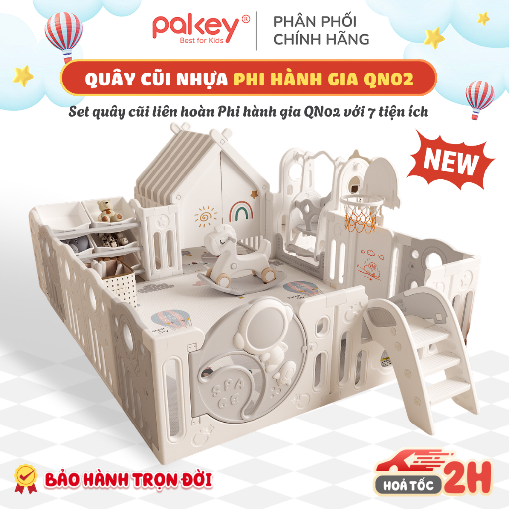 [HỎA TỐC HCM] Quây Cũi Nhựa Pakey Đa Dạng Tiện Ích Cho Bé - Set Quây Cũi Nhựa Với Siêu Nhiều Trò Chơ