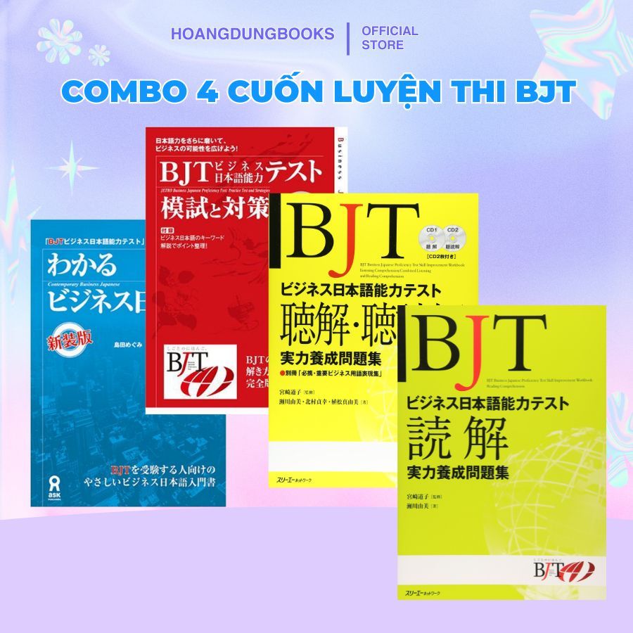 Sách Tiếng Nhật Combo 4 Cuốn Luyện Thi BJT | Business Japanese Test