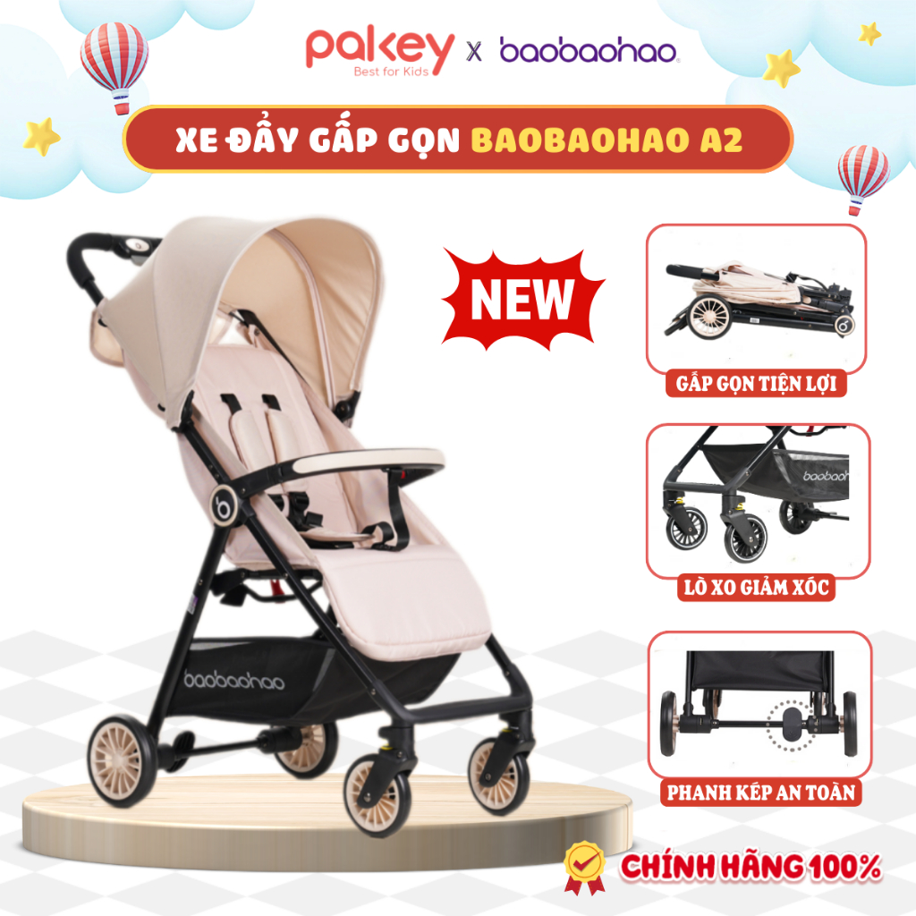 [FREESHIP] Xe Đẩy Cho Bé Đa Năng Baobaohao A2 Chính Hãng, Xe Đẩy Gấp Gọn Em Bé, Siêu Nhẹ An Toàn Tiện Lợi - Có Hỏa Tốc