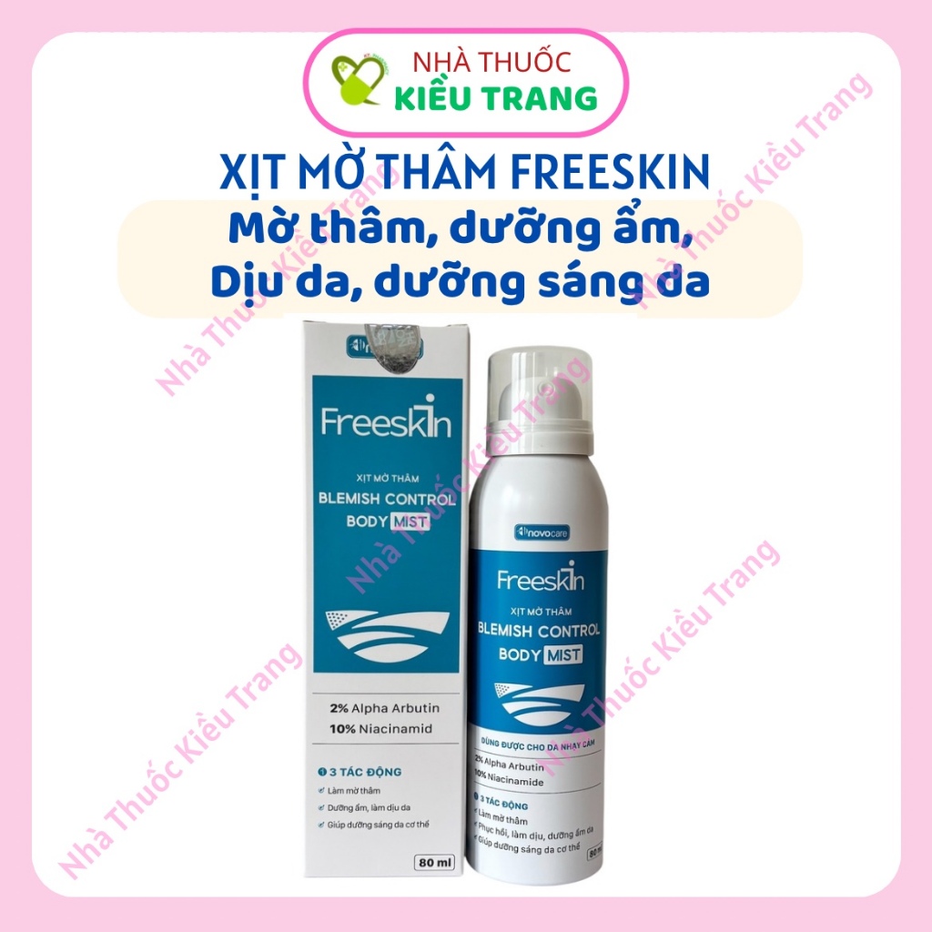Xịt mờ thâm body Freeskin blemish control body mist 80ml - Hỗ trợ mờ thâm – Phục hồi da – Dưỡng sáng