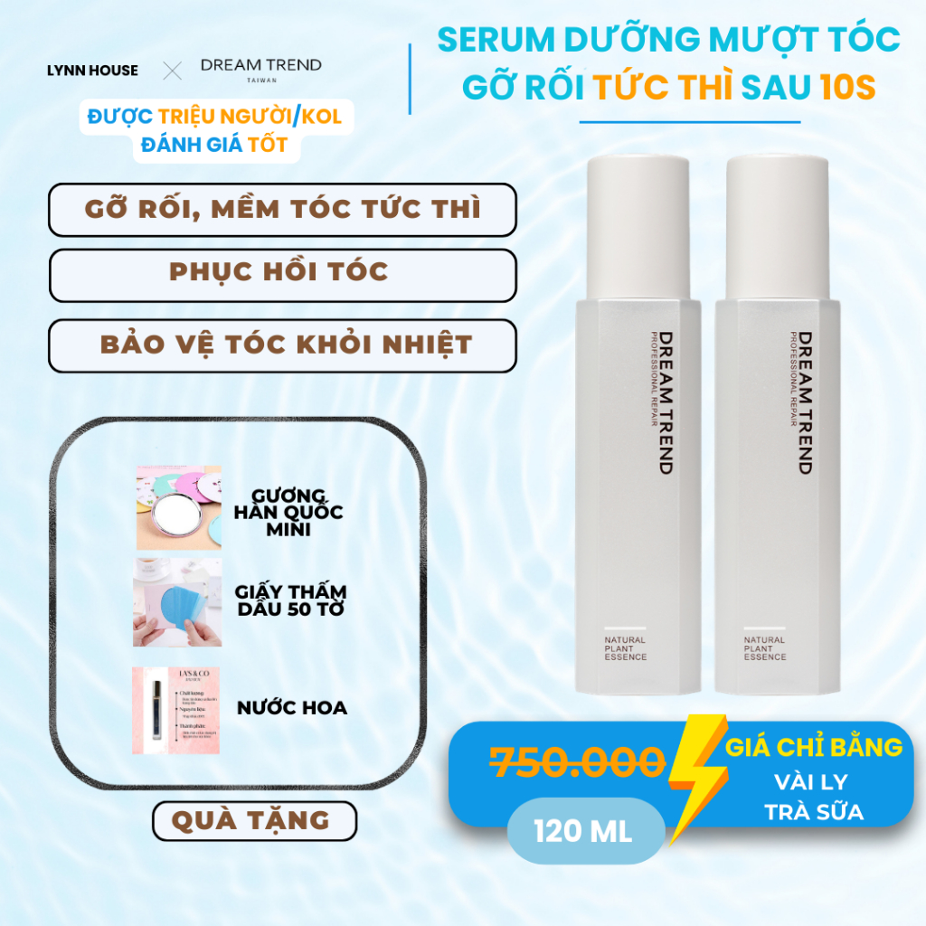 Combo 2 chai dưỡng tóc AHA Dream Trend