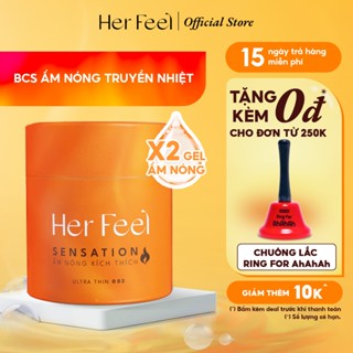 Bao cao su ấm nóng Her Feel Sensation Siêu Mỏng Cao Cấp Hộp 3/10