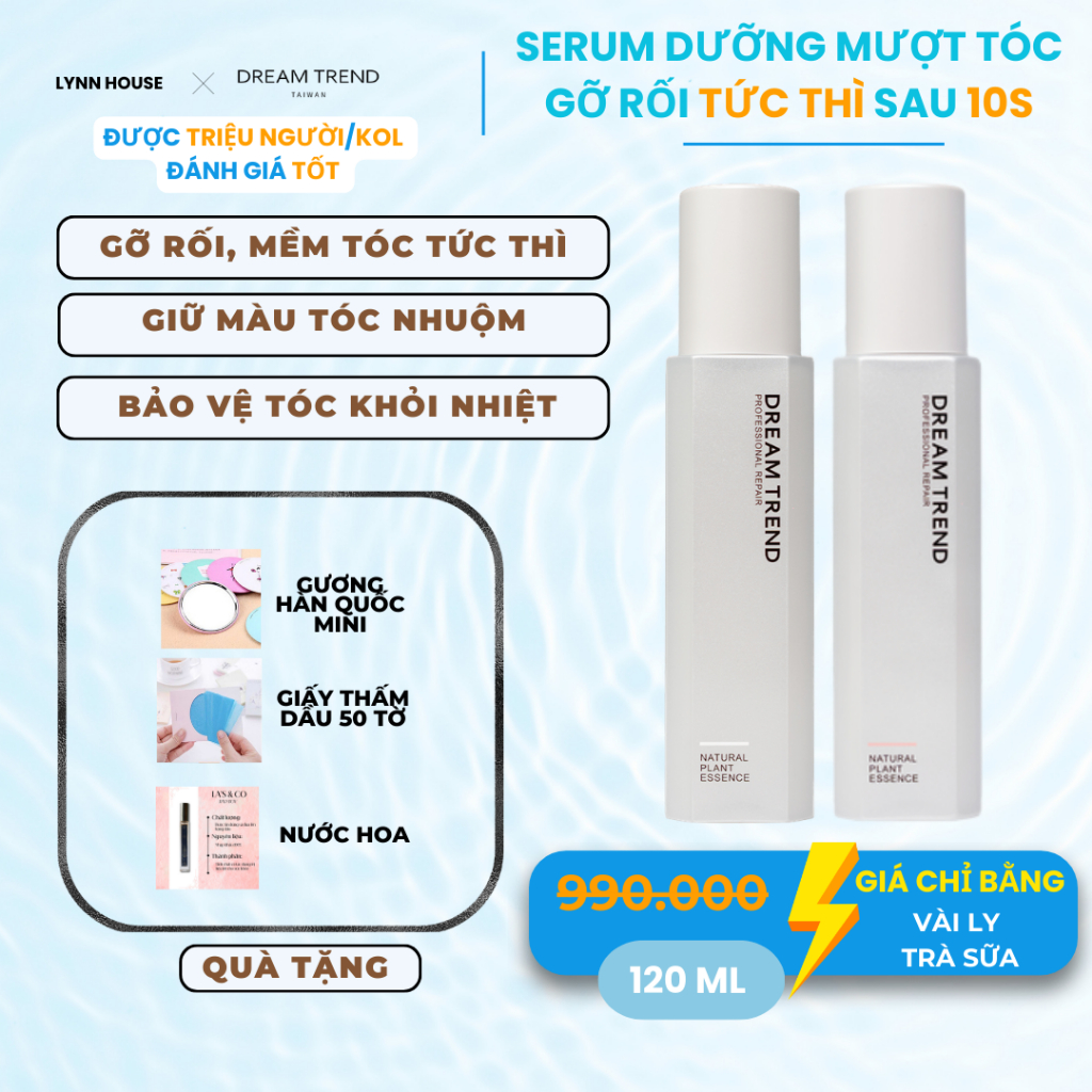 Combo Dưỡng tóc AHA Hồng + Trắng Dream Trend