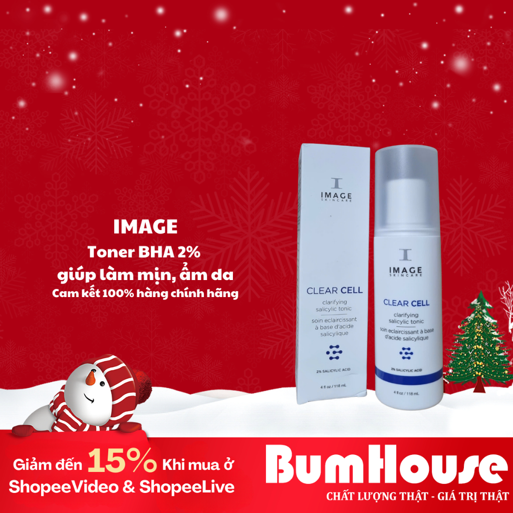 [HÀNG CTY] Nước Cân Bằng pH Toner 2% BHA Cho Da Dầu Mụn IMAGE Skincare CLEAR CELL Salicylic Clarifyi