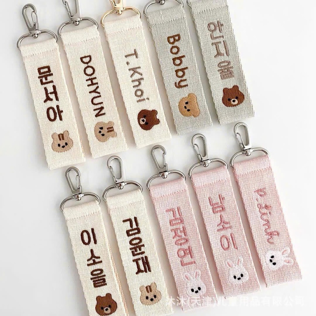 [Phuvintage] NAME TAG THÊU TÊN BÉ THEO YÊU CẦU - NAME TAG TREO BALO, CẶP, BALO