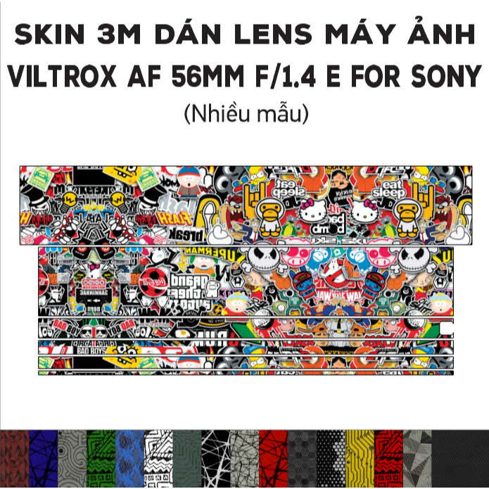 Skin 3M dán Lens Viltrox AF 56mm F1.4 E For Sony | Miếng dán Film 3M cho ống kính máy ảnh chống trơn