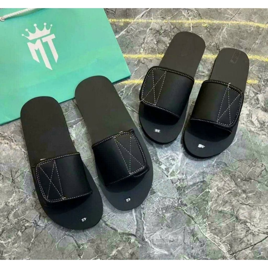 dép Nam nữ quai ngan viền đen
