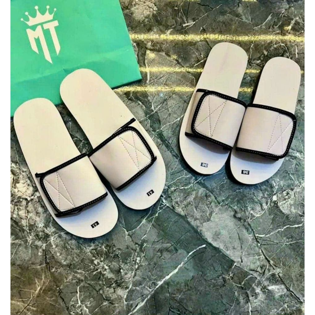 dép Nam nữ quai ngan viền đen sp99